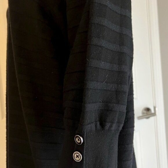 LAURAPLUS Petite black 3/4 long-sleeve textured knit sweater. Sz 3X Petite - Picture 9 of 16